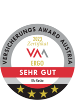 Versicherungs Award Austria für Kfz Kasko mit Auszeichnung sehr gut