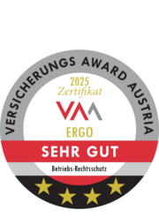 Versicherungs Award Austria für Betriebs-Rechtsschutz mit Auszeichnung hervorragend