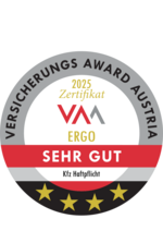 Versicherungs Award Austria für Kfz Kasko mit Auszeichnung sehr gut